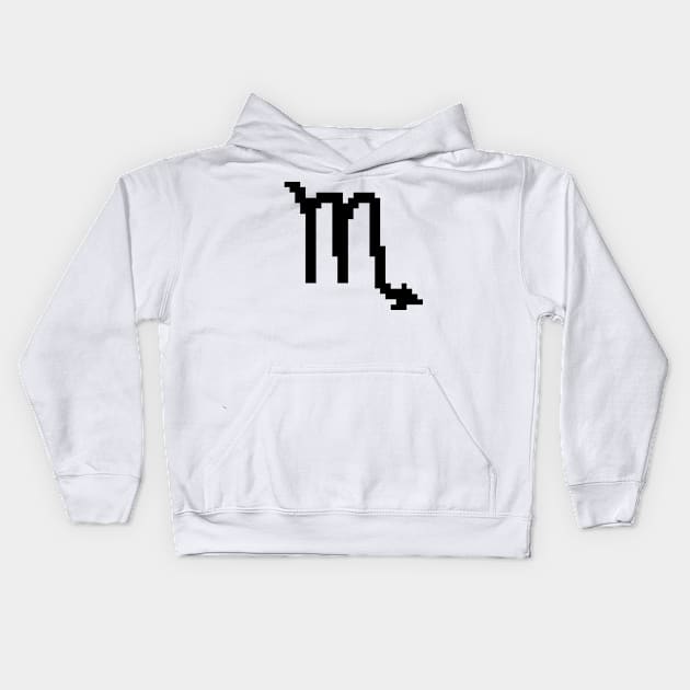 Scorpio pixel Kids Hoodie by ManicWax